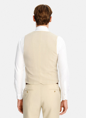 Beżowa wełniana kamizelka