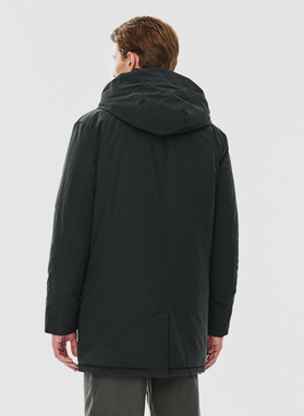 Kurtka męska z kapturem w kolorze czarnym