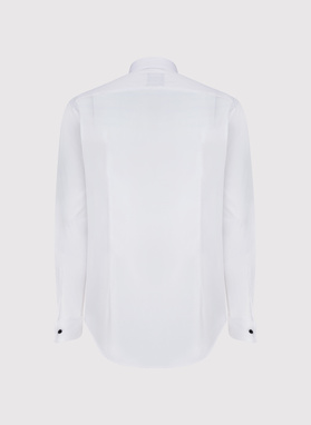 Biała koszula na spinki w fasonie regular