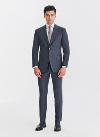 Granatowy garnitur męski
