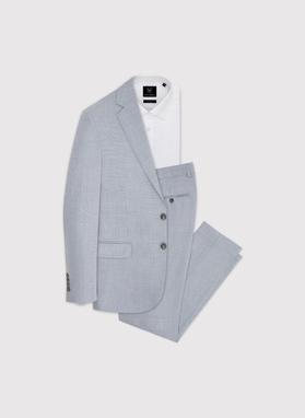 Szary garnitur męski