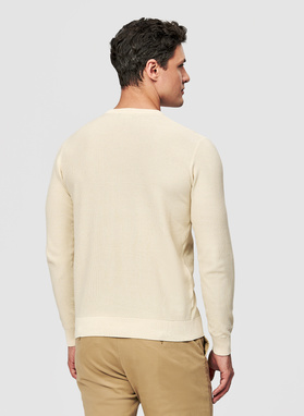 Beżowy sweter męski o-neck