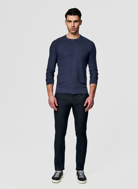 Granatowy sweter męski o-neck