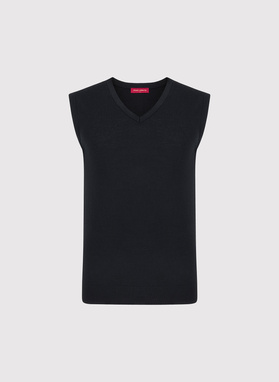 Bezrękawnik z dekoltem w serek