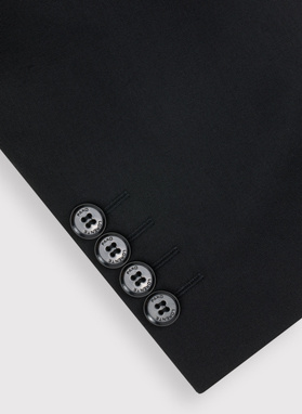 Klasyczny czarny gładki garnitur