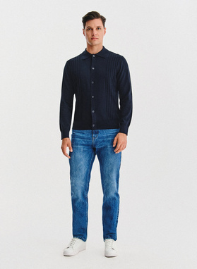 Bawełniany kardigan w kolorze granatowym