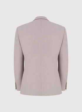 Gładki różowy garnitur męski