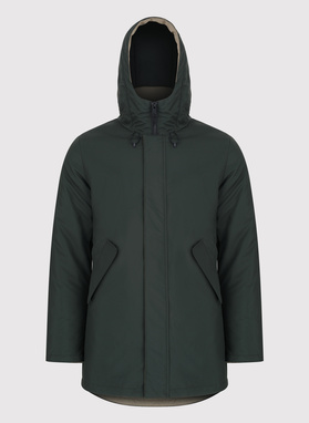Zielona kurtka męska z kapturem