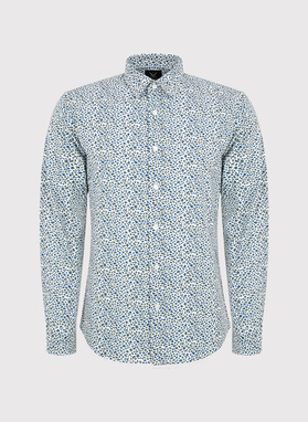Koszula męska w kwiatki długi rękaw