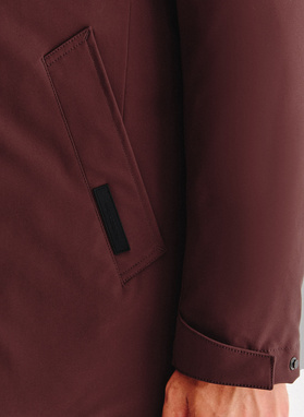 Bordowa kurtka puchowa