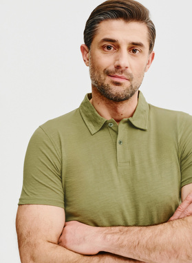 Zielone bawełniane polo