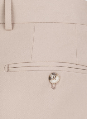 Gładki beżowy garnitur męski