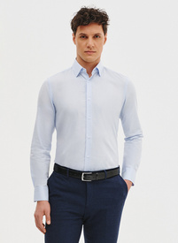 Błękitna koszula bawełniana