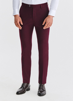 Bordowy garnitur męski