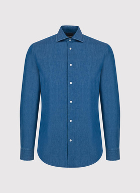 Niebieska koszula jeansowa