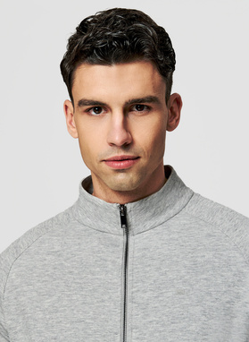 Rozpinana szara bluza dresowa