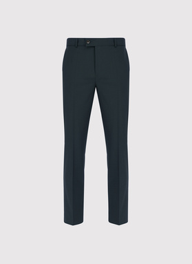 Wełniany zielony garnitur męski