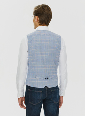 Męska kamizelka w kratę księcia Walii