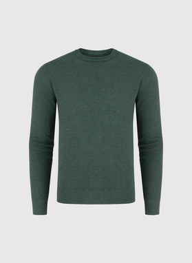 Zielony sweter męski o-neck