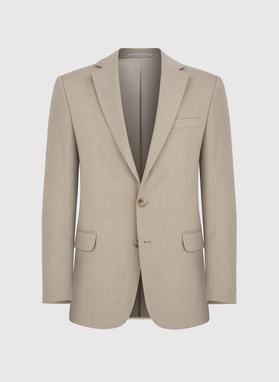 Beżowy garnitur męski