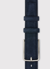 Zamszowy pasek męski w kolorze granatowym