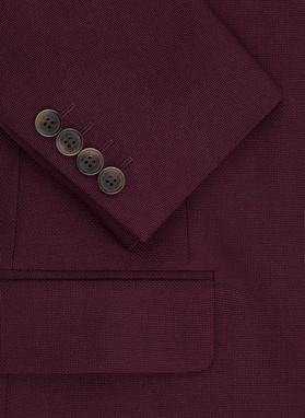 Bordowy garnitur męski