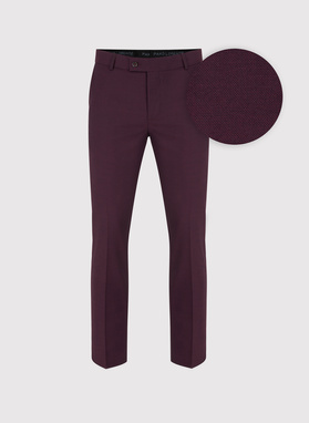 Bordowy garnitur męski