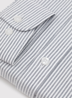 Koszula męska w szary prążek