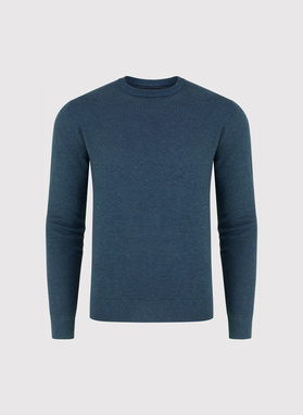 Granatowy sweter męski o-neck