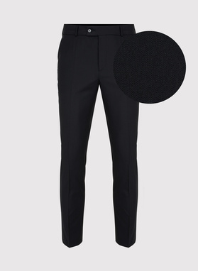 Gładki czarny garnitur męski