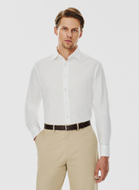 Biała bawełniana koszula męska