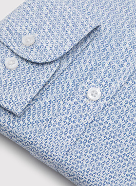 Koszula z niebieskim wzorem geometrycznym