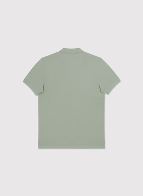 Oliwkowe męskie polo z bawełny