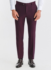 Bordowe spodnie garniturowe