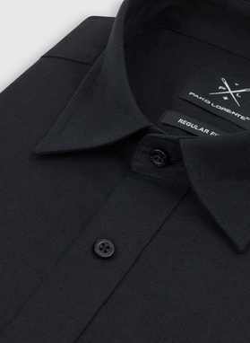 Czarna koszula z lnu i bawełny