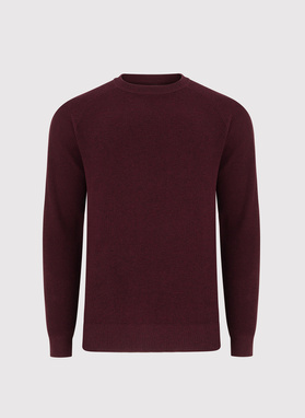 Bordowy bawełniany sweter męski