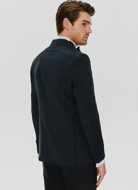 Granatowo-czarny smoking męski