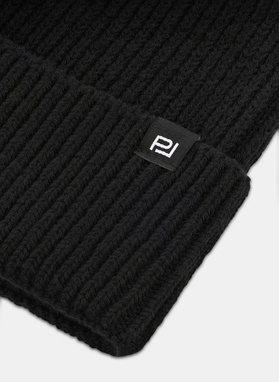 Czarna bawełniana czapka męska