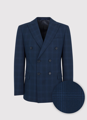 Dwuczęściowy garnitur męski w kratę