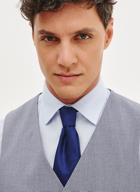 Dwurzędowa kamizelka męska w pepitkę