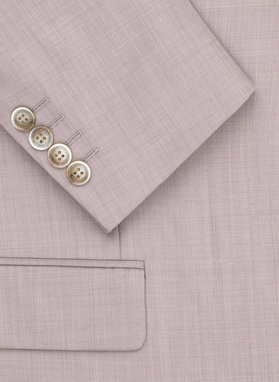 Gładki różowy garnitur męski