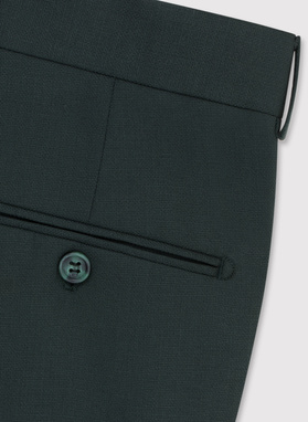 Gładki zielony garnitur męski