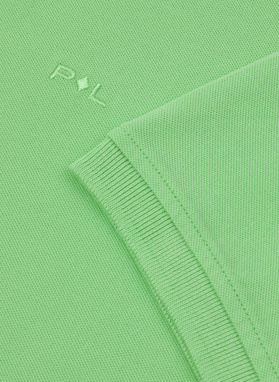 Gładki t-shirt polo w zielonym kolorze