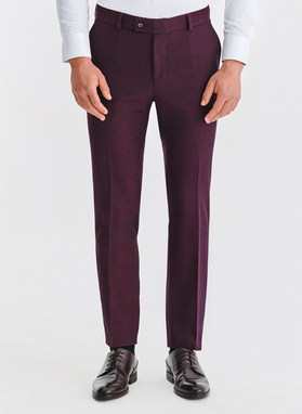 Bordowy garnitur męski