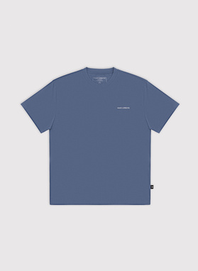 Bawełniany t-shirt oversize w kolorze niebieskim