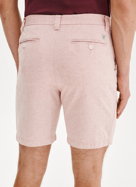 Różowe szorty męskie z lnem