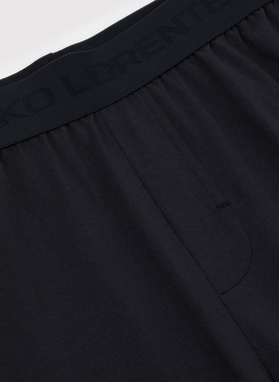 Biało-czarna piżama męska z bawełną