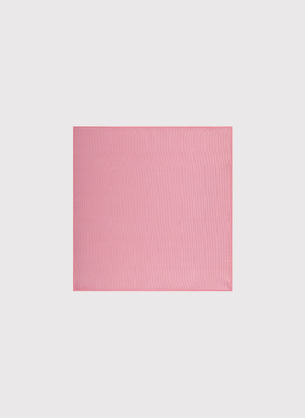 Gładki różowy zestaw krawat i poszetka