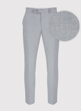 Męskie jasnoszare spodnie garniturowe