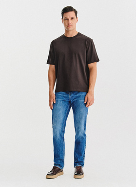 Brązowy t-shirt oversize